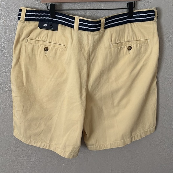 Men’s Club Room Shorts with Belt, Size 40, Yellow - Picture 7 of 7